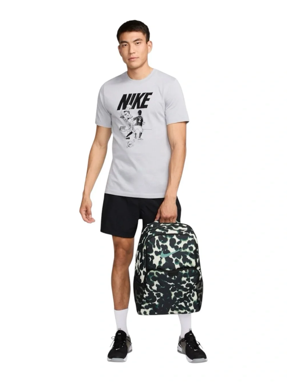 Nike Brasilia Backpack Mochila Aurora Green White Polka Dot FN1357-010 School